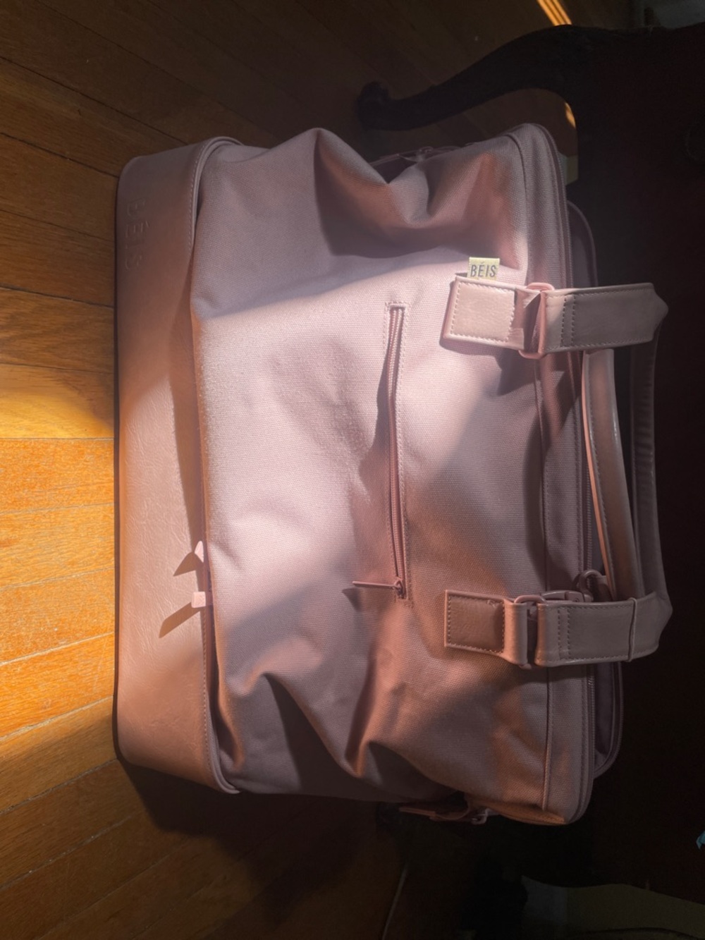 BEIS Blush Pink Duffel Travel Bag
